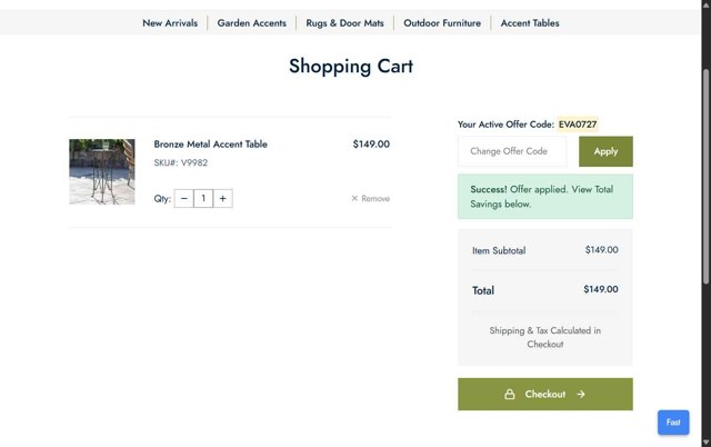 Viva Terra checkout page showing Viva Terra promo code box | Screenshot taken by SimplyCodes community member on Aug 26, 2025