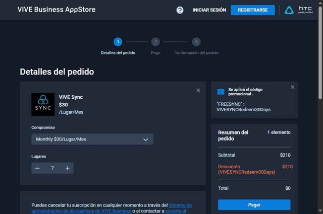 HTC VIVE checkout page showing HTC VIVE discount code box | Screenshot taken by SimplyCodes community member on Aug 20, 2025