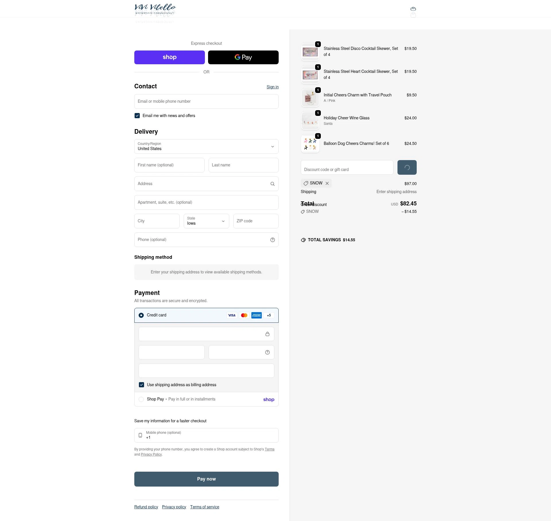 ViVi Vitello checkout page showing ViVi Vitello promo code box | Screenshot taken by SimplyCodes community member on Jan 31, 2026