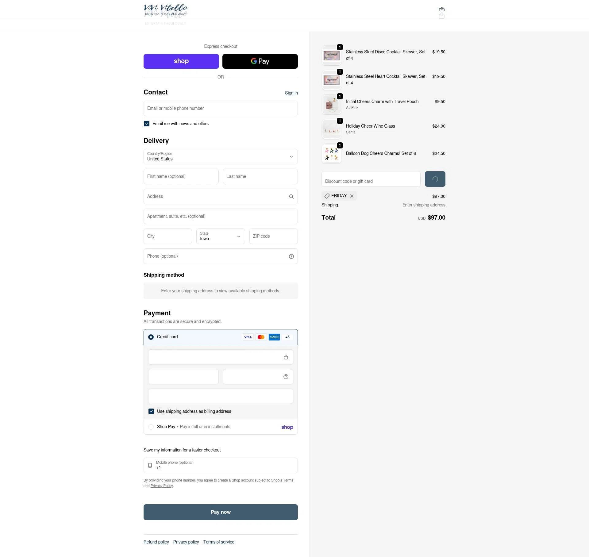 ViVi Vitello checkout page showing ViVi Vitello promo code box | Screenshot taken by SimplyCodes community member on Jan 31, 2026