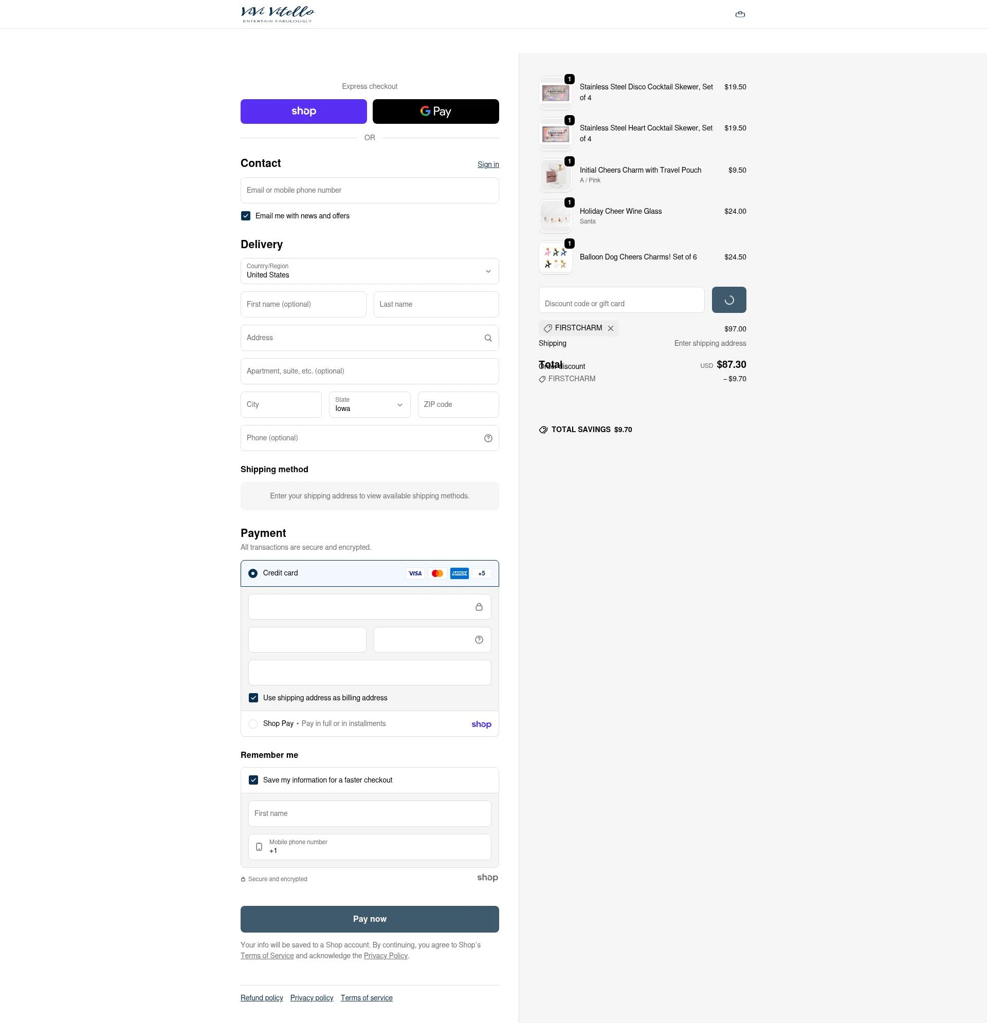 ViVi Vitello checkout page showing ViVi Vitello promo code box | Screenshot taken by SimplyCodes community member on Jan 27, 2026
