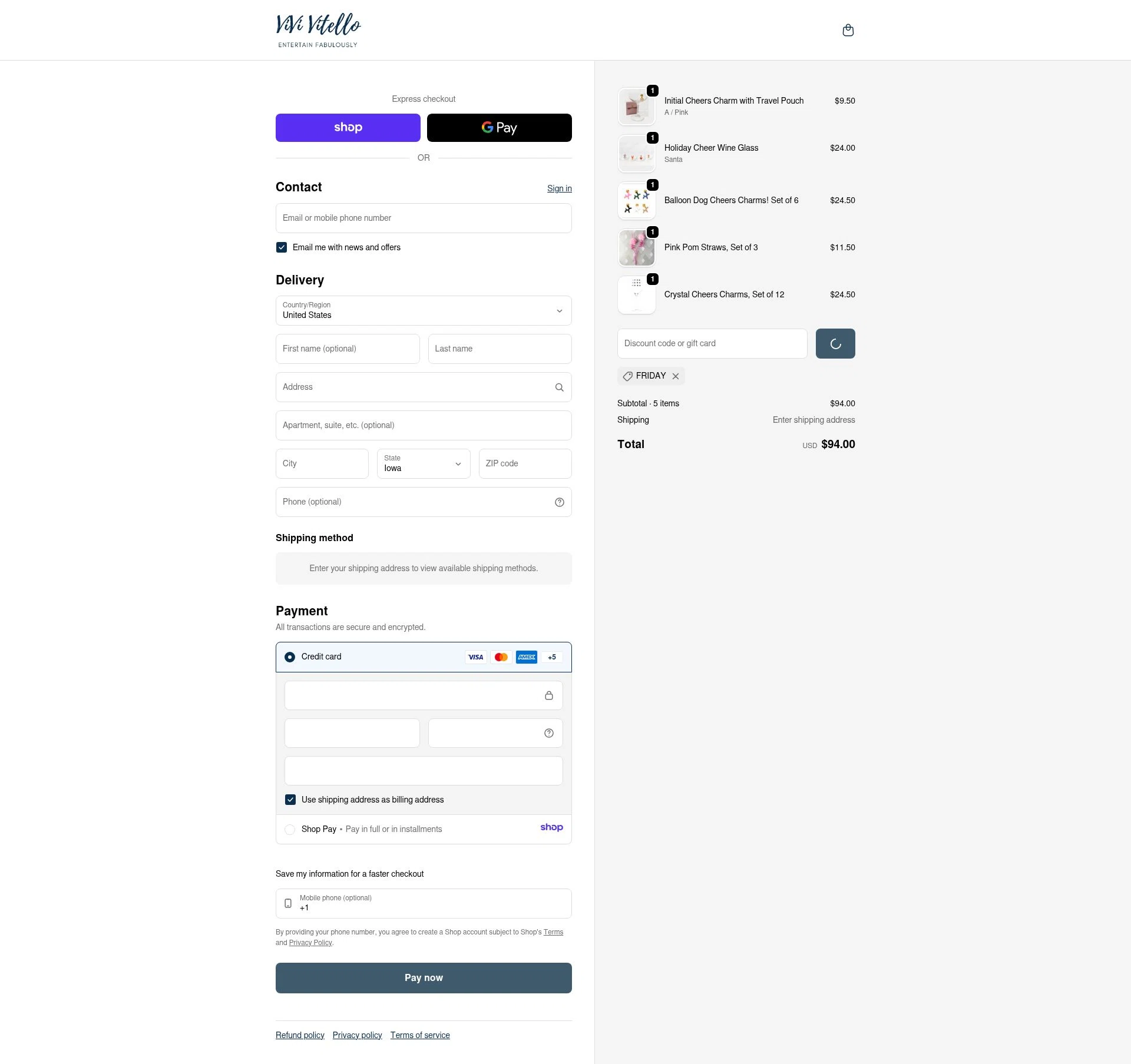 ViVi Vitello checkout page showing ViVi Vitello promo code box | Screenshot taken by SimplyCodes community member on Jan 17, 2026