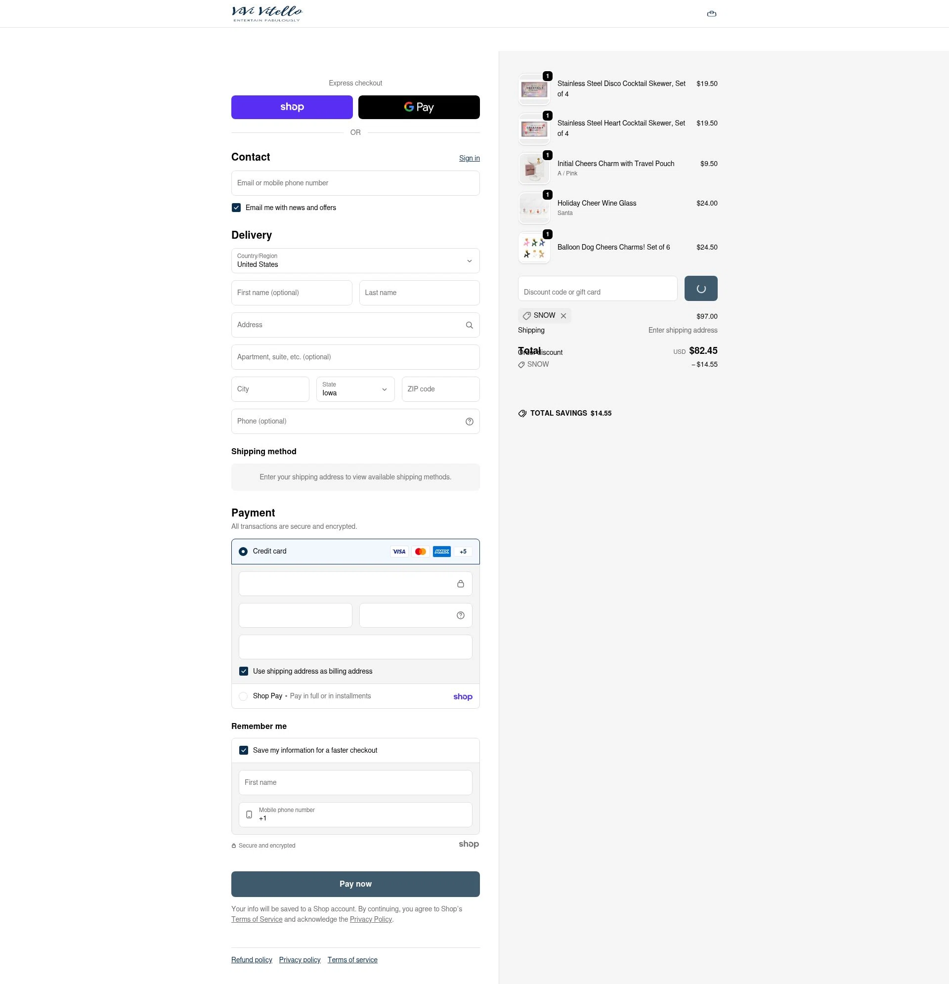 ViVi Vitello checkout page showing ViVi Vitello promo code box | Screenshot taken by SimplyCodes community member on Jan 27, 2026