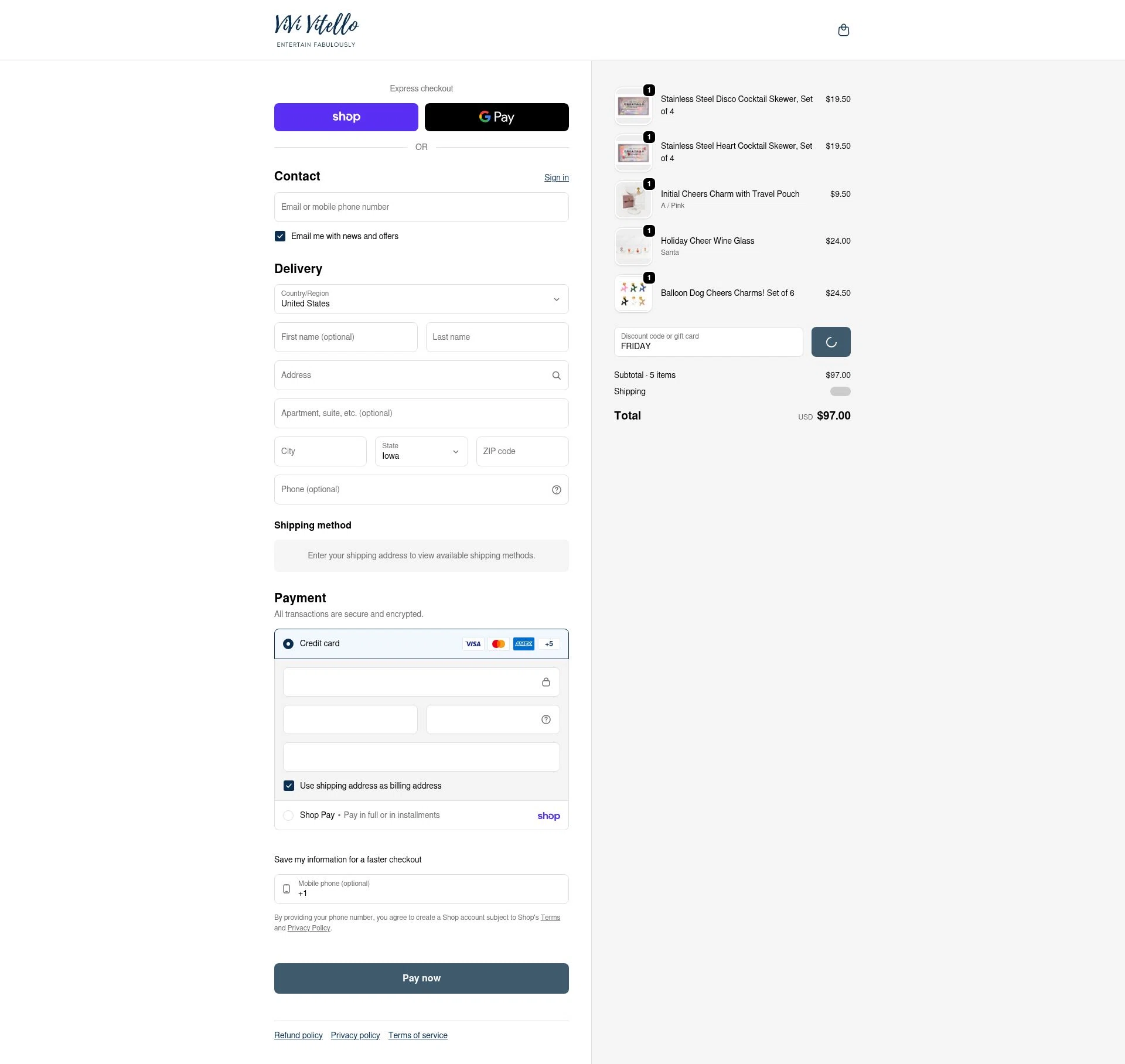 ViVi Vitello checkout page showing ViVi Vitello promo code box | Screenshot taken by SimplyCodes community member on Feb 5, 2026