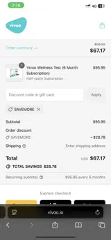 SAVEMORE coupon verification screenshot