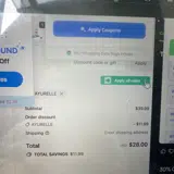 AYURELLE coupon verification screenshot