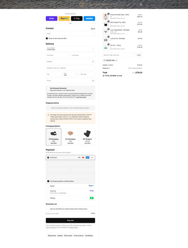 ViX Paula Hermanny checkout page showing ViX Paula Hermanny discount code box | Screenshot taken by SimplyCodes community member on Sep 12, 2025
