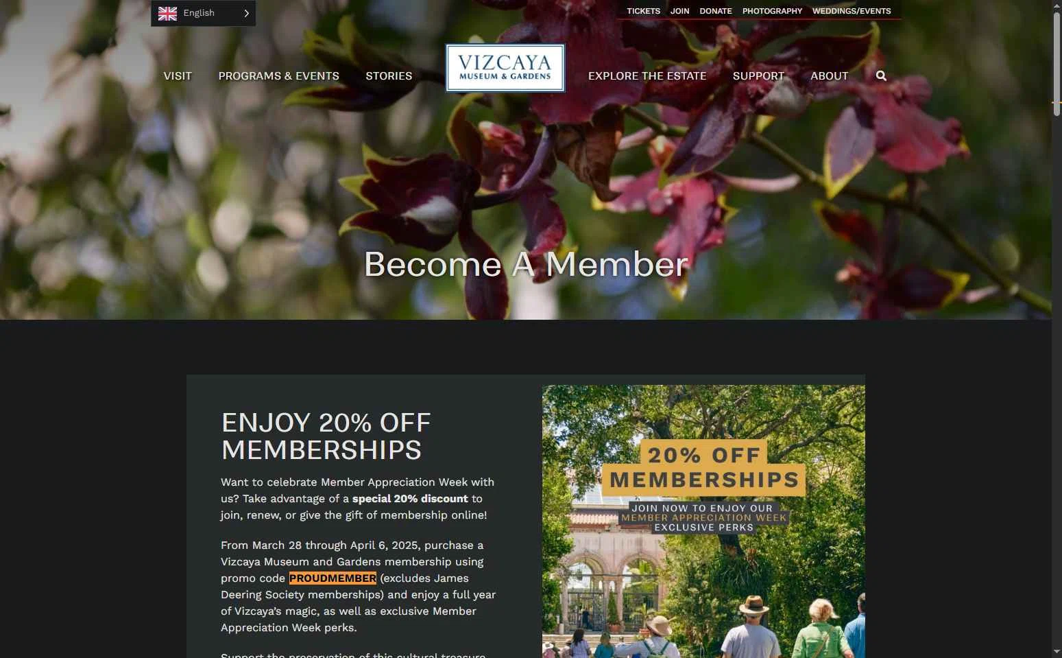 Vizcaya Museum & Gardens checkout page showing Vizcaya Museum & Gardens discount code box | Screenshot taken by SimplyCodes community member on May 30, 2025