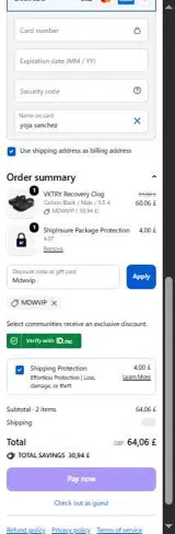 Mdwvip coupon verification screenshot