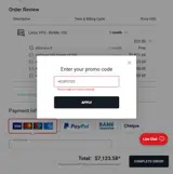 HCSPOT25 coupon verification screenshot