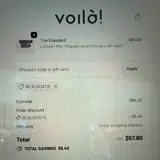 Voilà Pets coupon verification screenshot