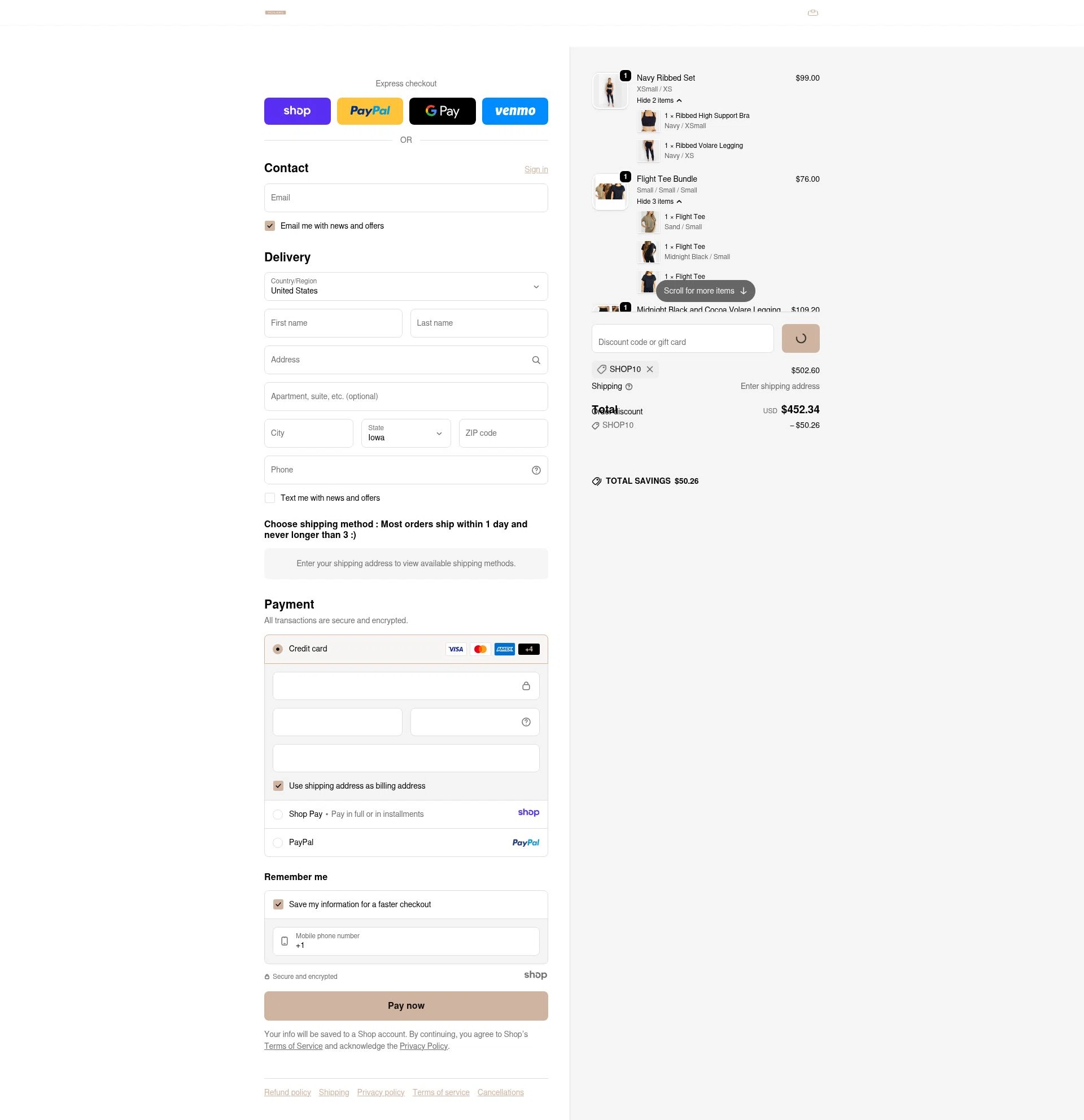 Volare Fitness checkout page showing Volare Fitness promo code box | Screenshot taken by SimplyCodes community member on Dec 29, 2025