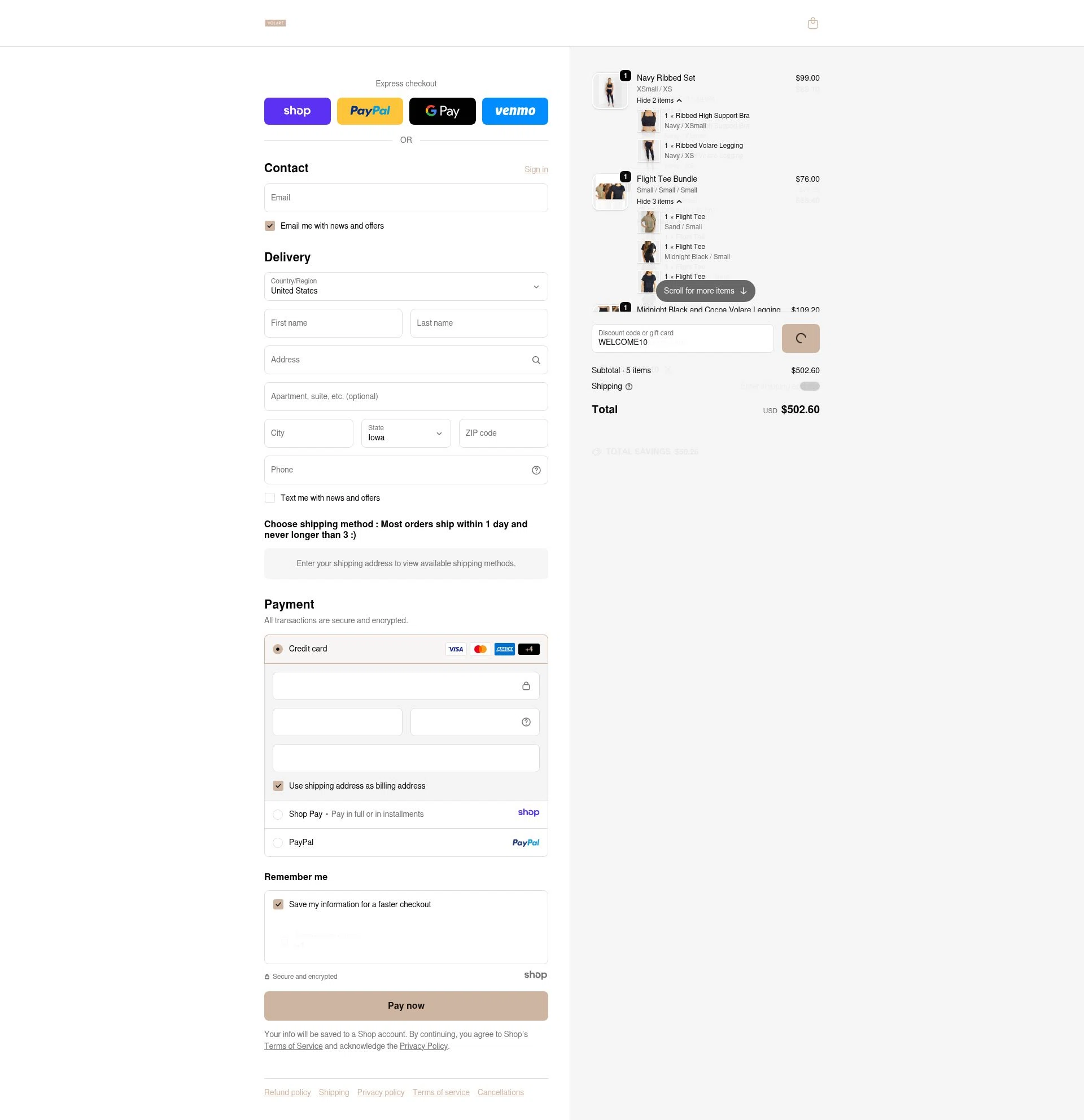 Volare Fitness checkout page showing Volare Fitness promo code box | Screenshot taken by SimplyCodes community member on Dec 24, 2025