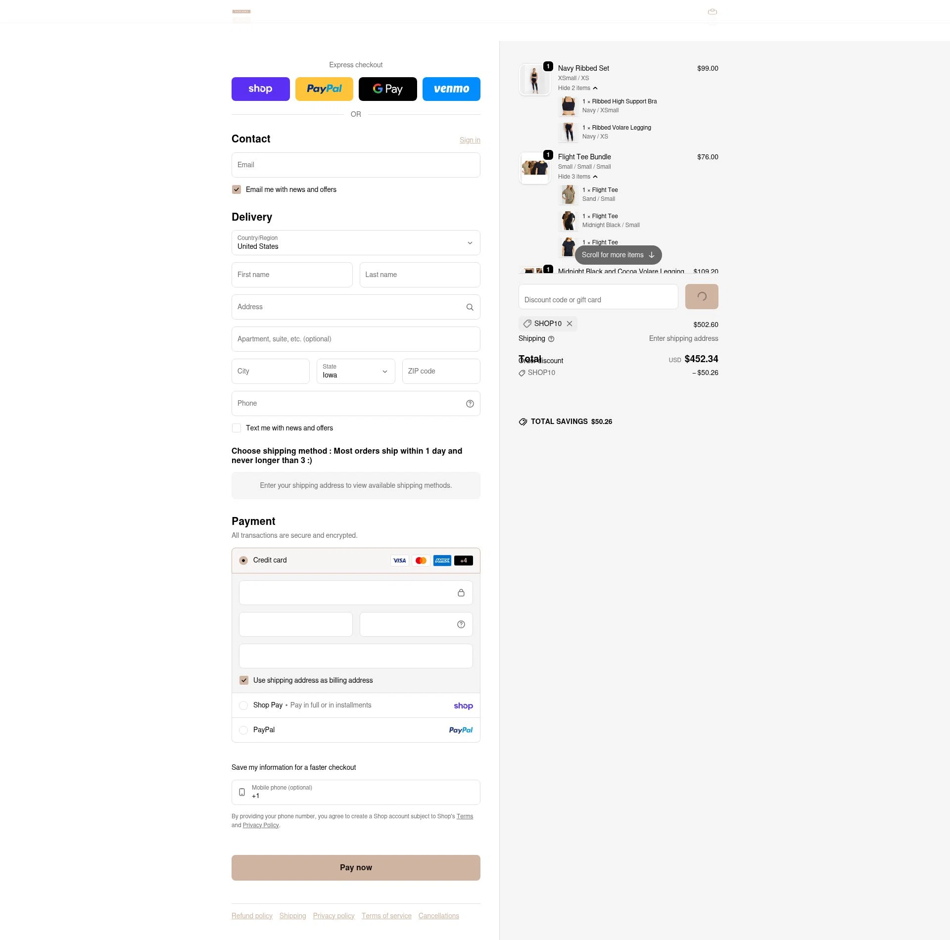 Volare Fitness checkout page showing Volare Fitness promo code box | Screenshot taken by SimplyCodes community member on Feb 1, 2026