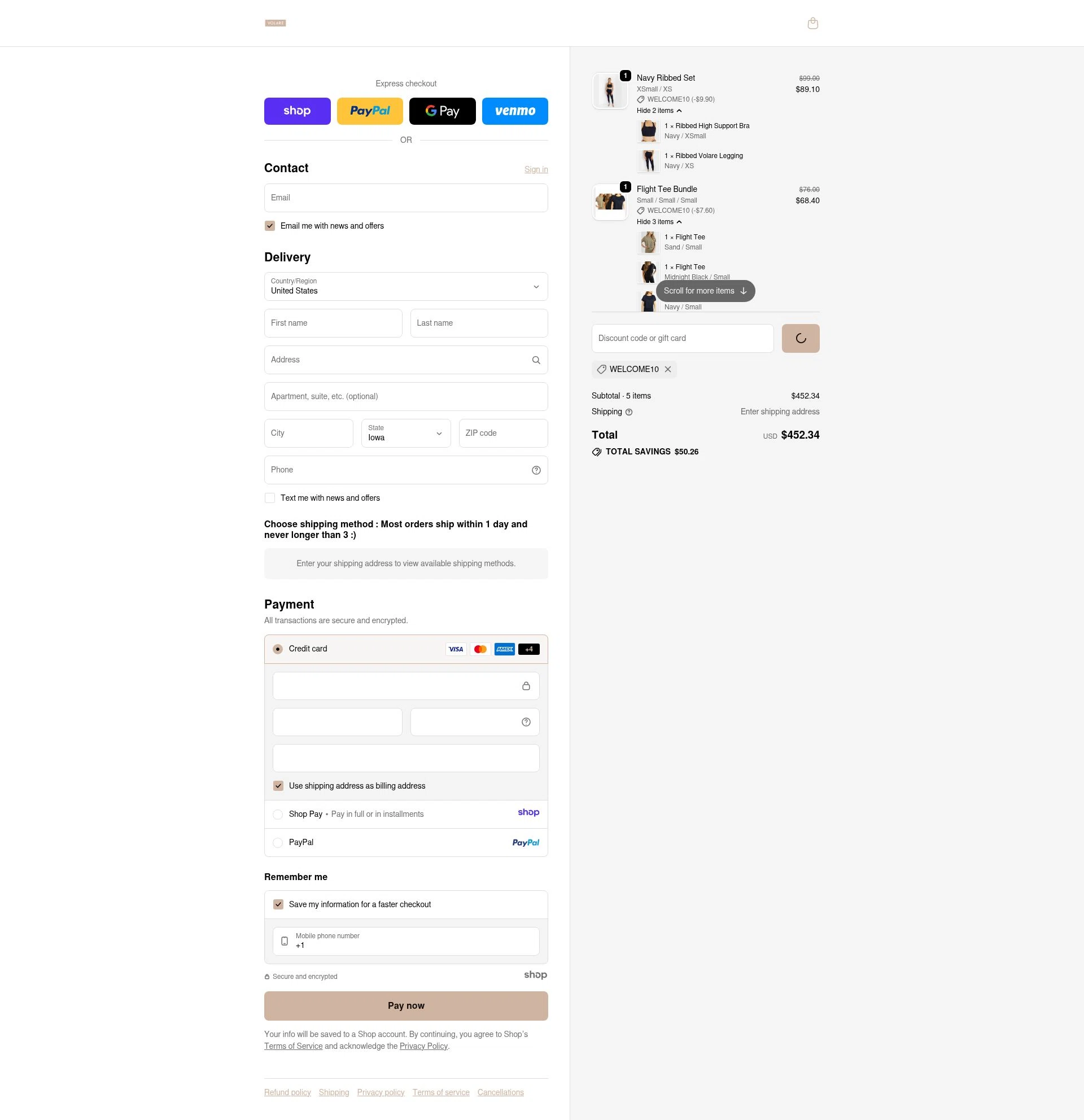 Volare Fitness checkout page showing Volare Fitness promo code box | Screenshot taken by SimplyCodes community member on Dec 18, 2025