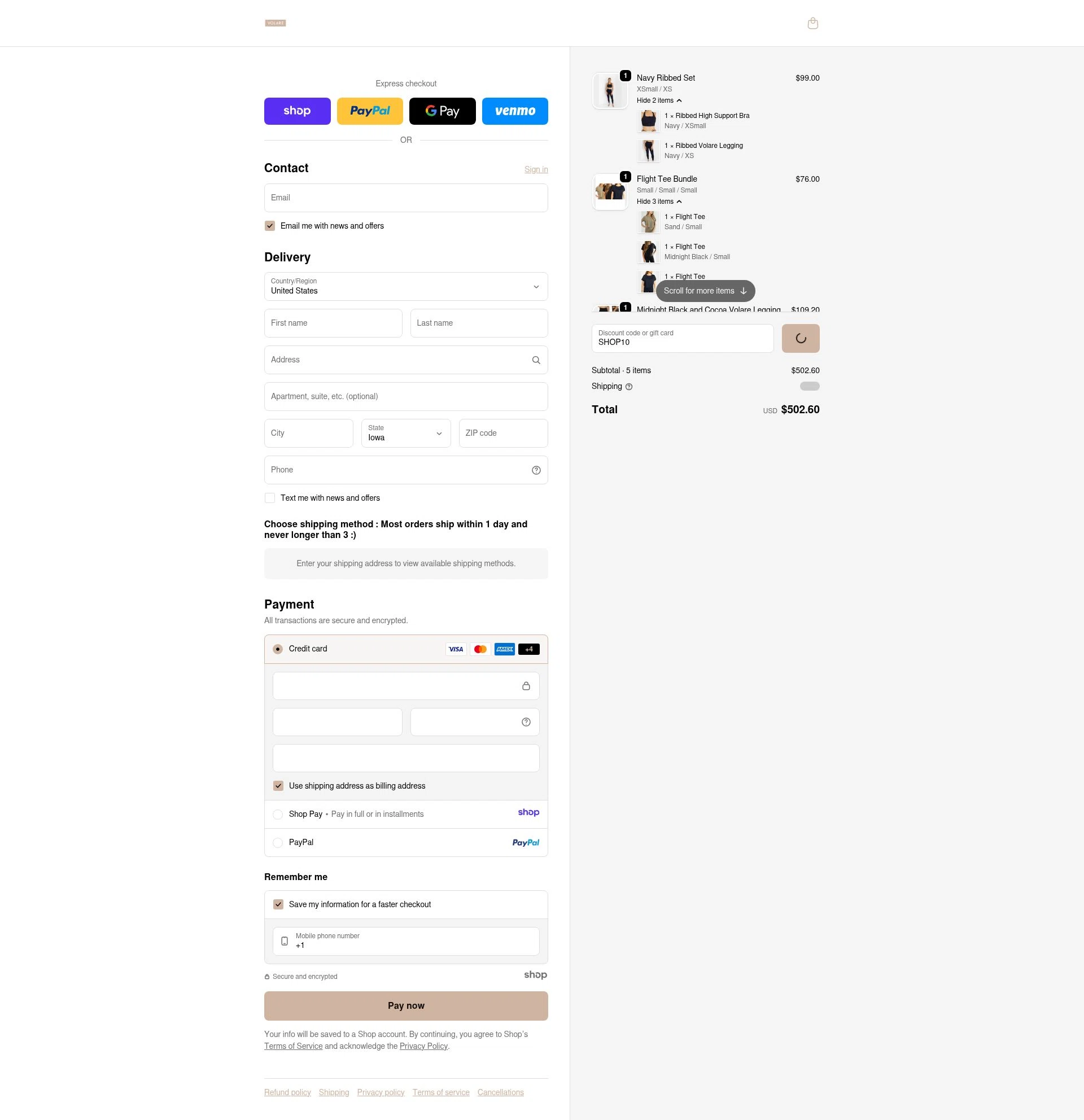 Volare Fitness checkout page showing Volare Fitness promo code box | Screenshot taken by SimplyCodes community member on Jan 13, 2026