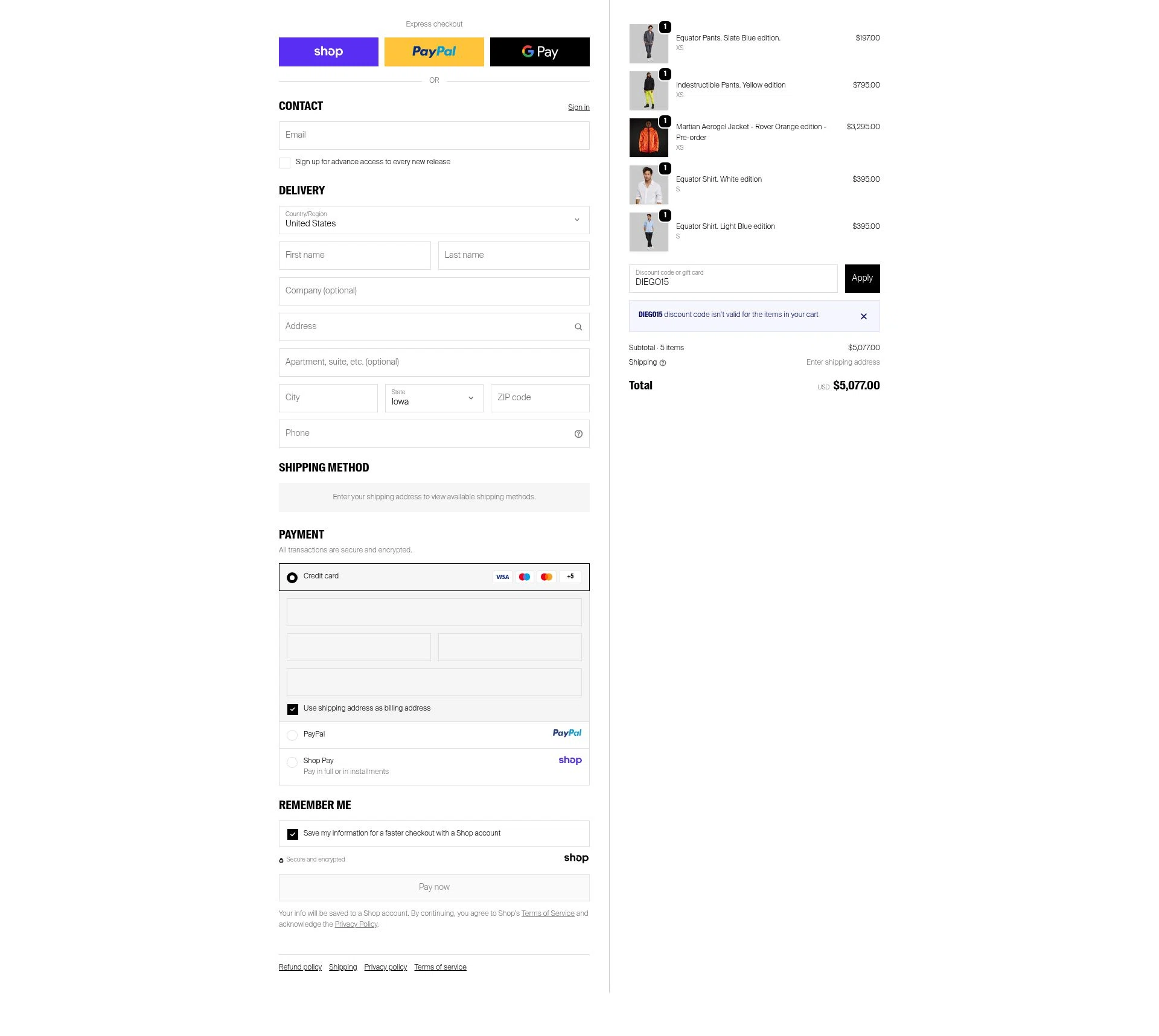 Vollebak checkout page showing Vollebak promo code box | Screenshot taken by SimplyCodes community member on Oct 29, 2025
