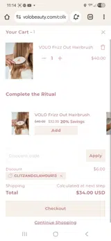 GLITZANDGLAMOUR13 coupon verification screenshot