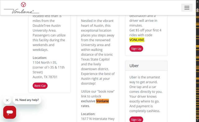 Vonlane checkout page showing Vonlane promo code box | Screenshot taken by SimplyCodes community member on May 10, 2025