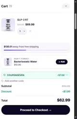 Vortex Research coupon verification screenshot