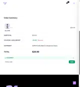 Vortex Research coupon verification screenshot