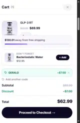 Vortex Research coupon verification screenshot