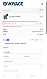 VOYAGE15 coupon verification screenshot