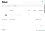 PLAYTESTVR coupon verification screenshot
