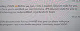 NAN15 coupon verification screenshot