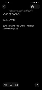 AWP15 coupon verification screenshot