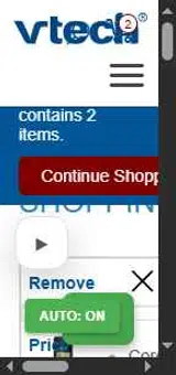 VTech Phones coupon verification screenshot