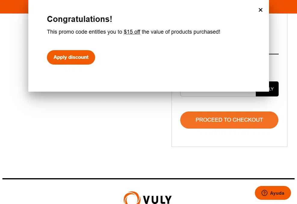 Vuly Play US checkout page showing Vuly Play US promo code box | Screenshot taken by SimplyCodes community member on Dec 2, 2025