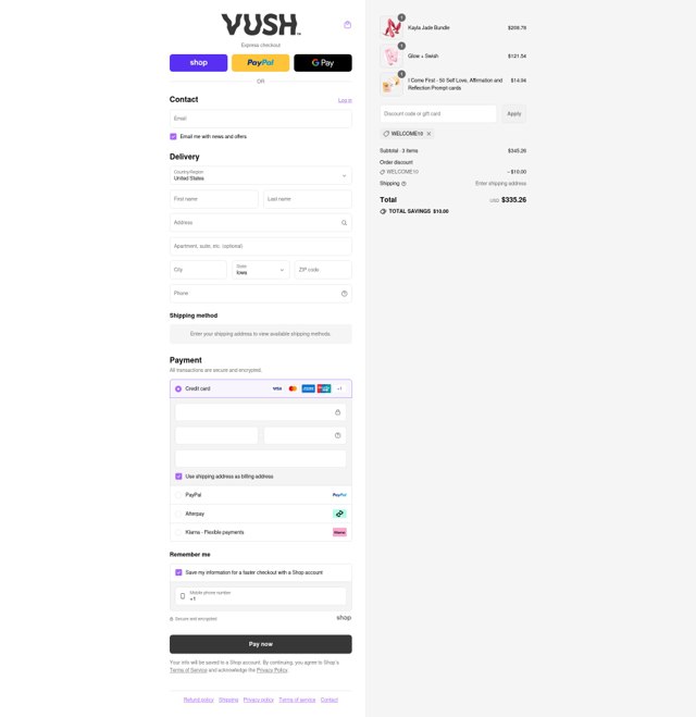 Vush Stimulation checkout page showing Vush Stimulation discount code box | Screenshot taken by SimplyCodes community member on Aug 31, 2025