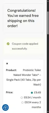 FRENCHY10 coupon verification screenshot