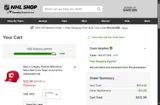 Washington Capitals Shop coupon verification screenshot