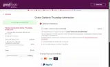 Waddesdon Tickets coupon verification screenshot
