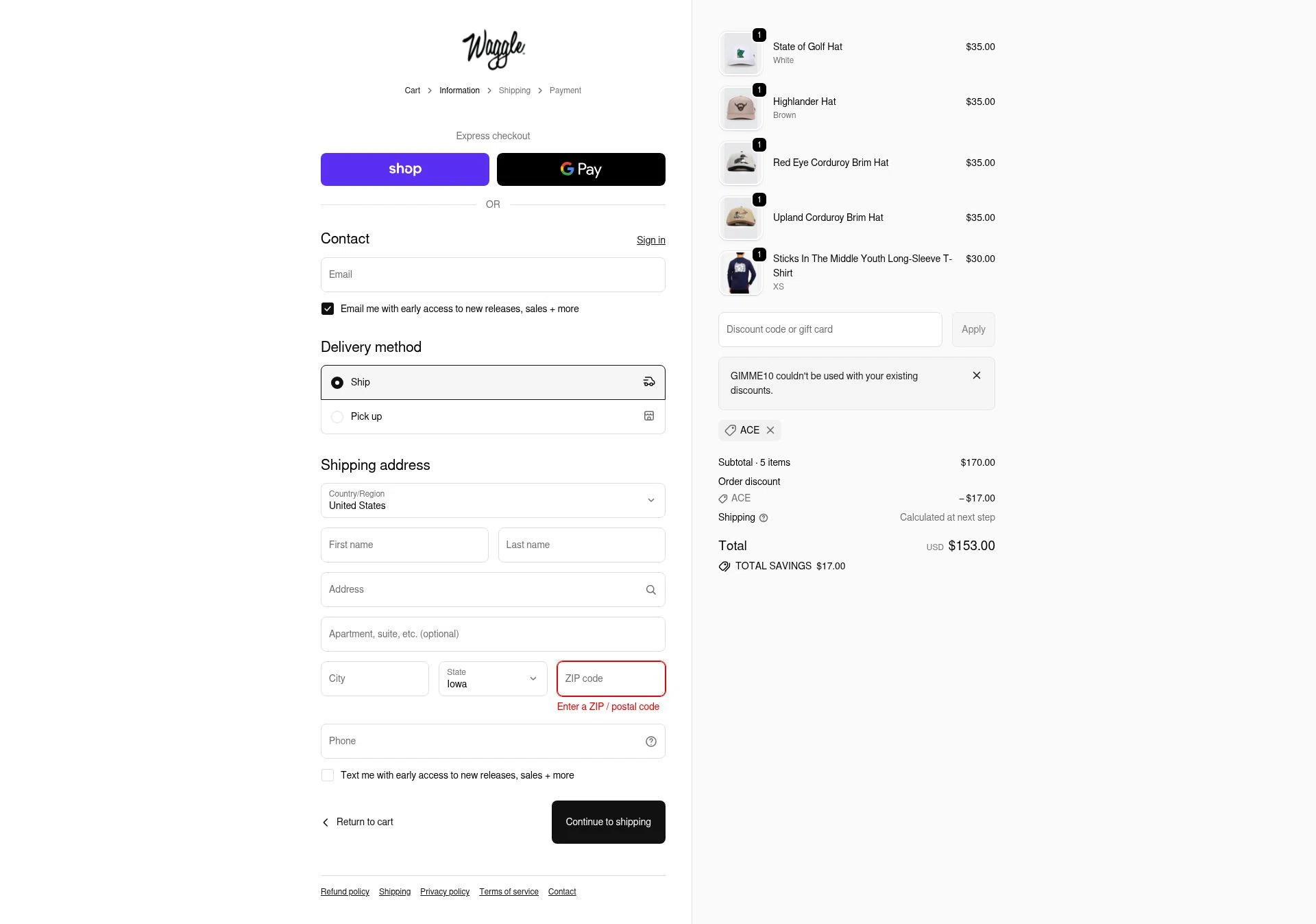 Waggle checkout page showing Waggle discount code box | Screenshot taken by SimplyCodes community member on Feb 10, 2026