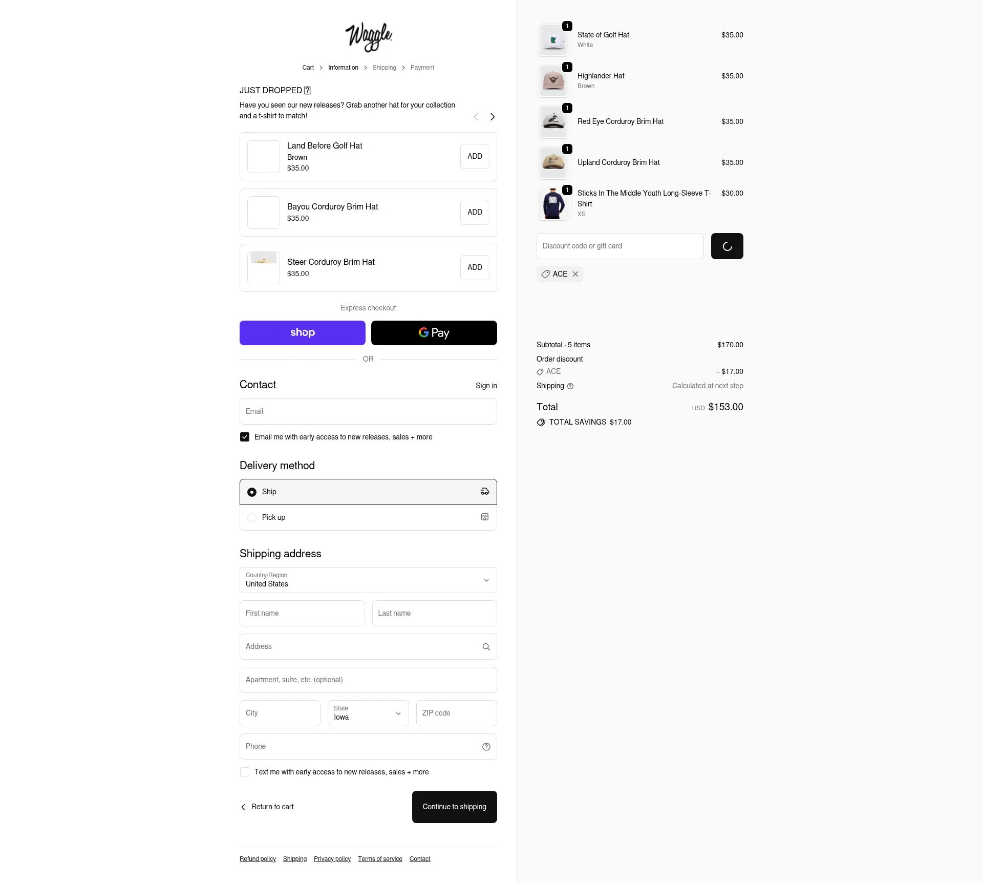 Waggle checkout page showing Waggle discount code box | Screenshot taken by SimplyCodes community member on Feb 1, 2026