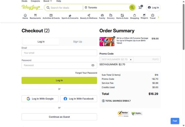 WagJag checkout page showing WagJag promo code box | Screenshot taken by SimplyCodes community member on Aug 31, 2025