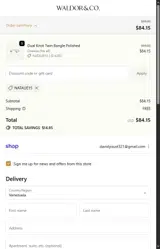 Waldor & Co. coupon verification screenshot