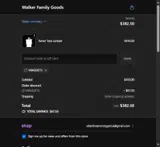 Walker Goods coupon verification screenshot