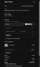 Wallhack coupon verification screenshot