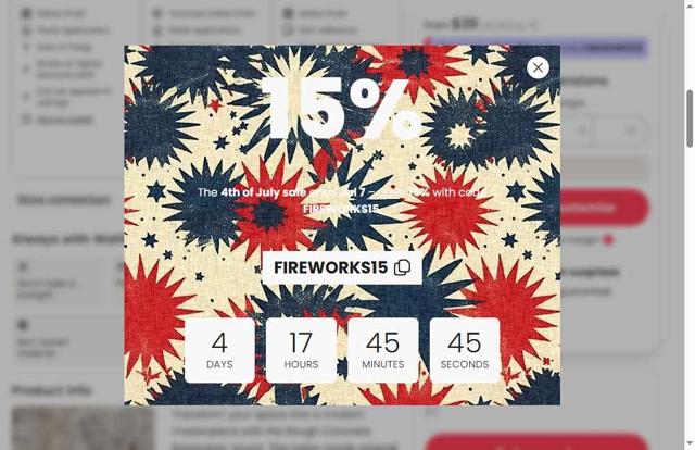 Wallism checkout page showing Wallism promo code box | Screenshot taken by SimplyCodes community member on Jul 4, 2025