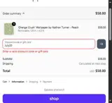 Wallshoppe coupon verification screenshot