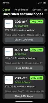 30WMOFF coupon verification screenshot