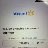 TREAT25 coupon verification screenshot