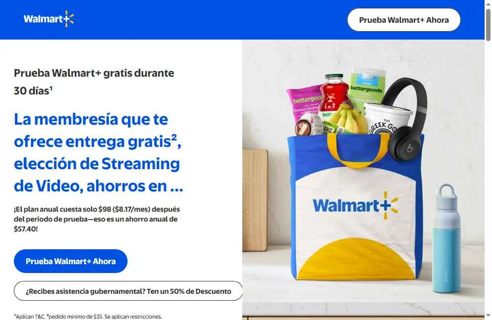 Walmart Plus checkout page showing Walmart Plus promo code box | Screenshot taken by SimplyCodes community member on Jan 27, 2026