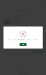 SIGNATURE coupon verification screenshot