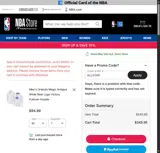 Washington Wizards coupon verification screenshot