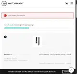 WatchBandit coupon verification screenshot